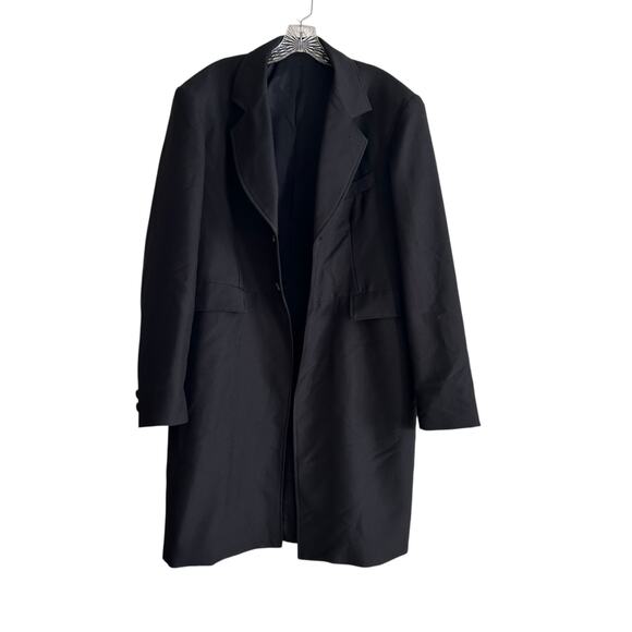 Vintage WAH Maker Black Rifle Frock Coat Mens Sz 42 Black Western Pioneer Duster - Picture 8 of 16